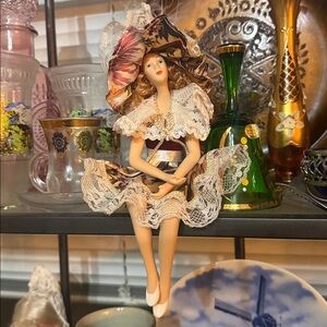 Boudoir Doll with Victorian-Style Aesthetic - Hat and Lace